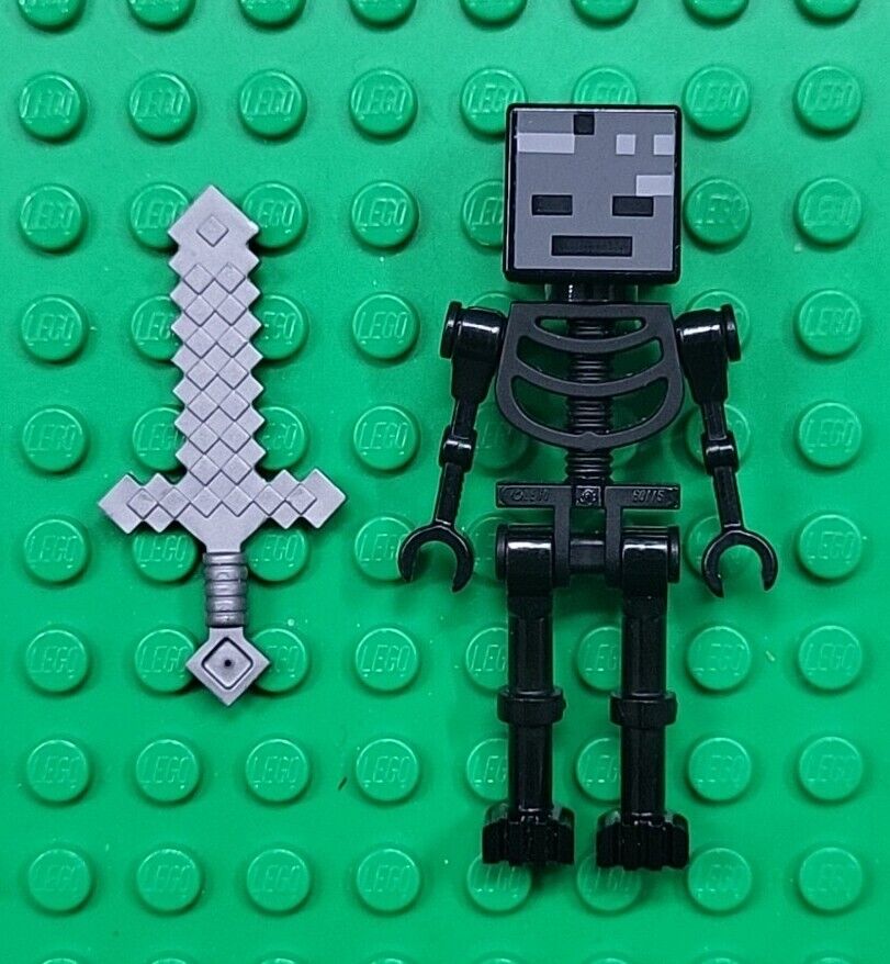 LEGO MINECRAFT WITHER SKELETON MINIFIGURE min025 USED w/SWORD