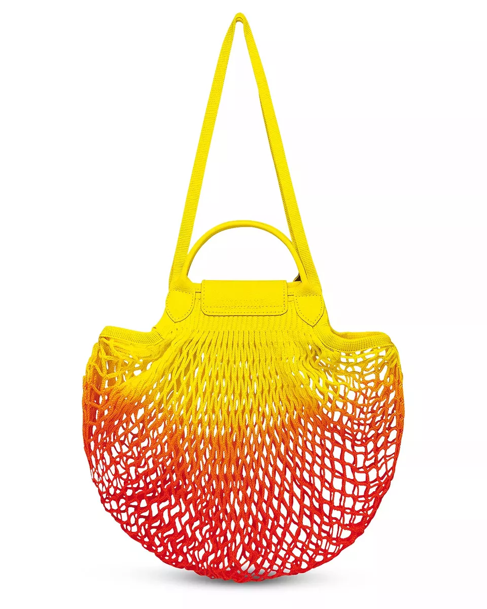 Longchamp Women's Tie-Dye Woven Market Bag Yellow