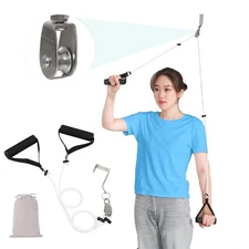 Fanwer Shoulder Pulley for Physical Therapy, Adjustable Rope Length Shoulder ...