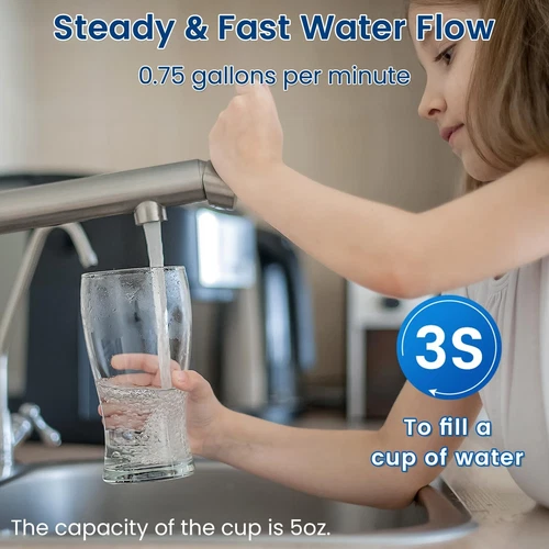 Efficient Filtration Under Sink Water Filter System 19K Gallons NSF/ANSI 42 - Picture 7 of 8