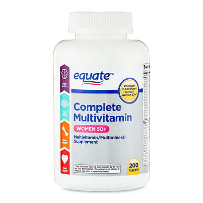 Multivitamin Women 50+ 200 Ct Brain Eye Bone Heart Health Gluten Free