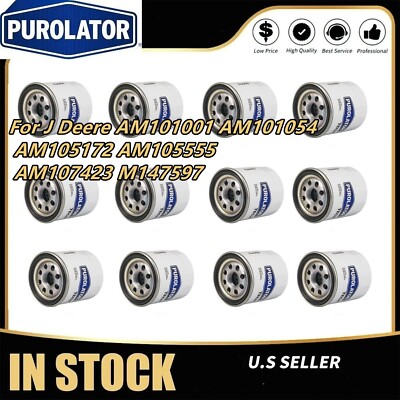 12-Oil Filters For John Deere AM101001,AM101054,AM105172,AM105555,AM107423