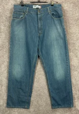 Levis 569 Jeans Mens 36X32 Blue Denim Faded Measures 35X32 Loose Straight