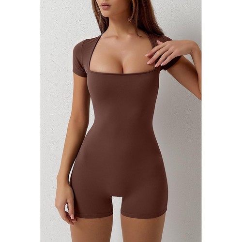 Women Jumpsuit Yoga Suit Casual Sports Waist Cinching Shapewear Bodysuit - 第 4/12 張圖片