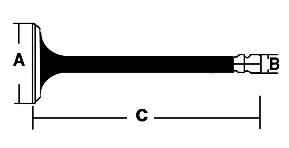 Válvula de escape motor Suzuki K&L nueva 0169-004 Foto 4 de 4