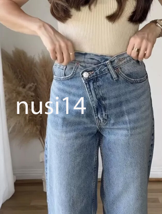 ZARA NEW WOMAN HIGH-WAIST TRF WIDE-LEG JEANS CROSSOVER ZARA NEW WOMAN HIGH-WAIST TRF WIDE-LEG JEANS CROSSOVER