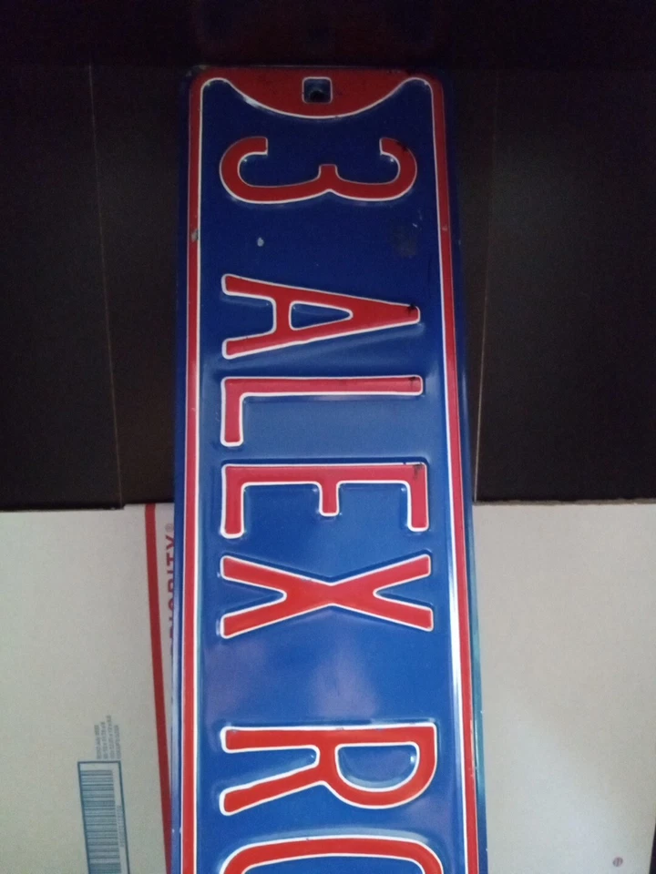 #3 Alex Rodriguez Texas Rangers Embossed Metal Street Sign 36" X 6" ~ #trl4 - Image 2 of 4