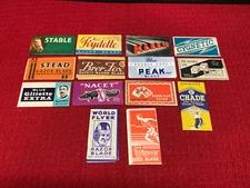 NOS British Safety Razor Blade Lot #1 - Mint+++ - Set of 14 Blades & Wrappers