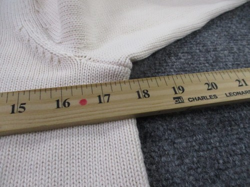 Ralph Lauren Sweater Womens M White Turtleneck Sequin Lion Logo Preppy Pullover - Picture 5 of 10