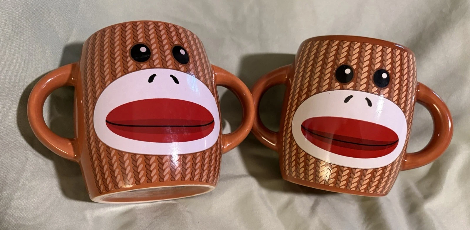 Galerie Sock Monkey Pictorial Ceramic Mug Set 2pc 12 fl oz Microwave Safe
Opens in a new window or t