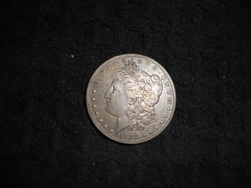 1900o Morgan Silver Dollar Good Details slight ding on leaf on back side