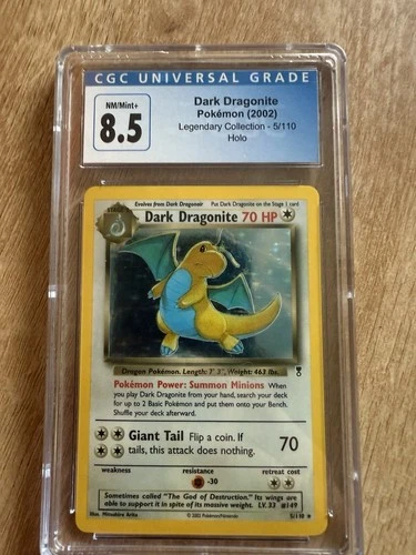 CGC 8.5 Dark Dragonite 2002 Legendary Collection 5/110 Holo Pokemon Card