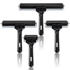 Pumtus 4 Pack Brayer Roller, Rubber Printmaking Brayers, Black Brayer Tool