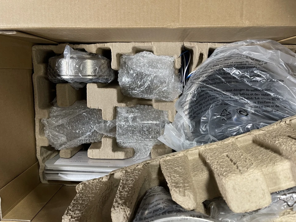 Hunter Agnew 52in LED Indoor Brushed Nickel Ceiling Fan 51214 (Missing Parts) - Image 3 of 4