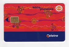 Australia Telstra Phonecard Aboriginal design Sand Dune Sunset