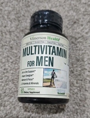 Multivitamin for Men with Vitamin A CD E B12 Zinc Energy Focus Health 60 Capsul