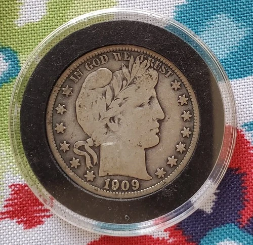 1909 P Silver Barber Half Dollar 50c