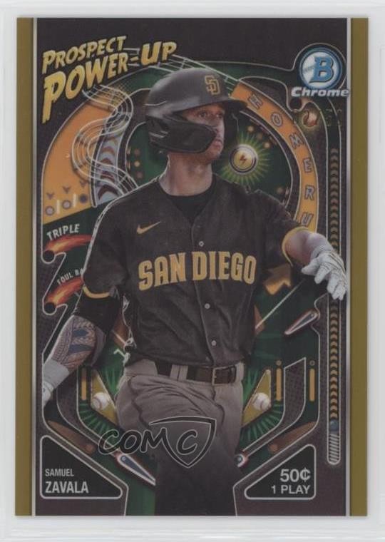 2024 Bowman Prospect Power-Up Gold Refractor 2/50 Samuel Zavala #PP-2 1u0