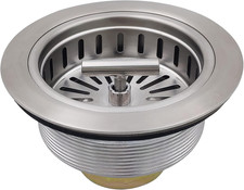 3-1/2 Inch Brushed Nickel Sink Strainers for Kitchen Sink, Stainless Steel Kitch