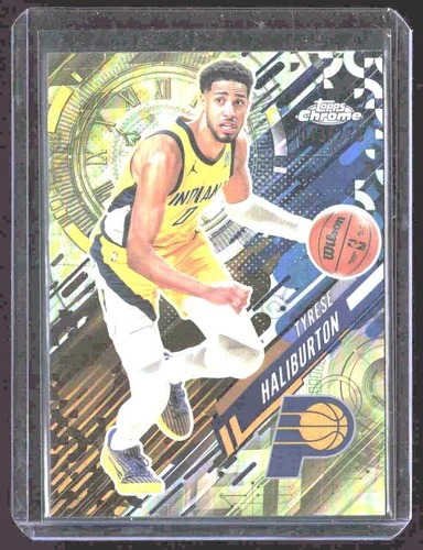 2025 Topps Chrome Tyrese Haliburton Refractors Yellow (RAW)