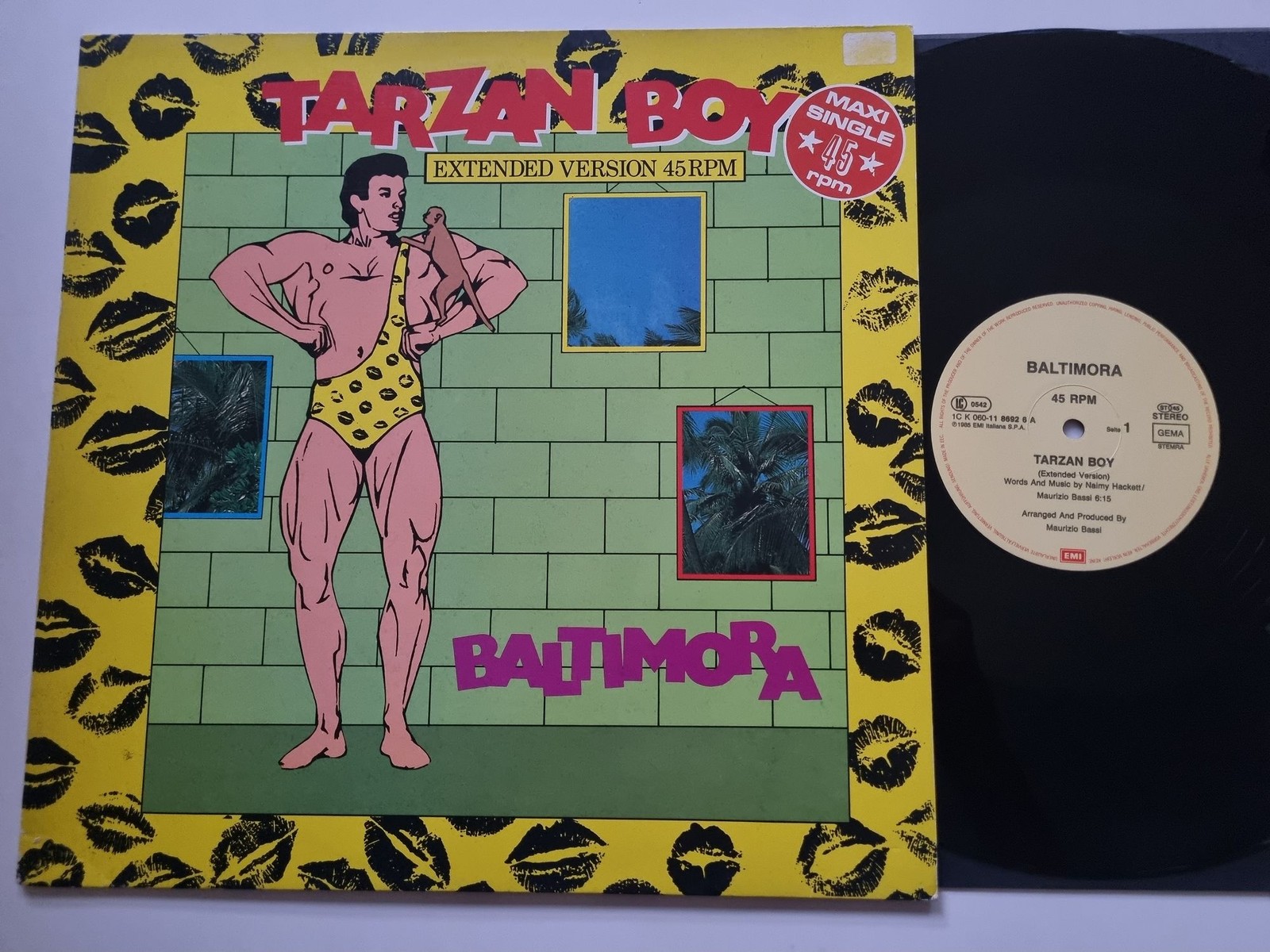 Baltimora - Tarzan Boy (Extended Version) 12'' Vinyl Maxi ITALO DISCO