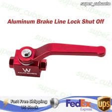 Aluminum Brake Line Lock Shut Off Valve 1/8" NPT Billet Red BRAND UPGRADE