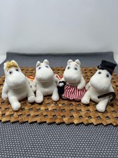 Sekiguchi Moomin Plush Toy Set of 4 Collectible Japan Handheld Size Authentic