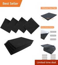 8 Pcs Black Adhesive Foam Padding, Closed Cell Foam Sheet 1/4  Thick 6 Inch X...