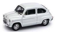 Brumm 1/43 Epoche Fiat 600D Kombi 1960 Weiss Statisches Modell Diecast