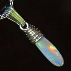 SMALL AUSTRALIAN COOBER PEDY OPAL 925 SILVER PENDANT OCA19471