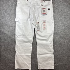 Dickies Mens White Relaxed Fit Flex Painter's Pant Size 40 x 30 NEW