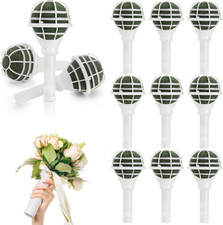 12 Pack Flower Bouquet Holder, Wedding Bridal Bouquet Handle Holder for Fresh Ar