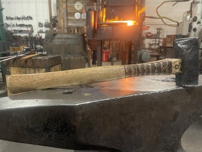 Musical 2 1/4 Lb Right Diagonal Peen Hammer/ 4140 Steel/ Engraved Handle 