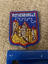 Vintage Rothenburg Germany Travel Patch Castle O.T