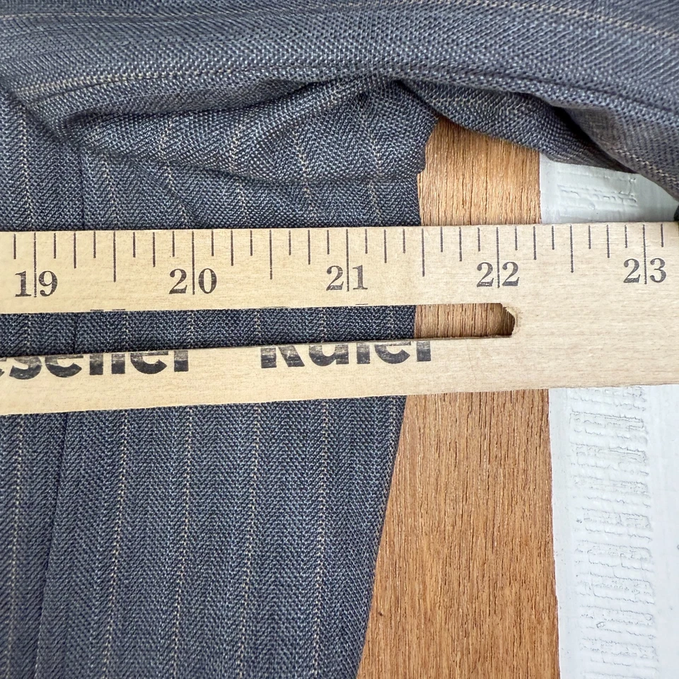 Traje Jhane Barnes Para Hombre 42L Gris Rayas 2 Botones Super 140s Lana Lona 36x30 Foto 3 de 4