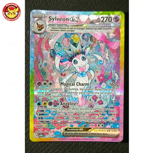 Sylveon ex sv8a 212/187 SAR SIR Terastal Festival Prismatic Pokemon Indonesia