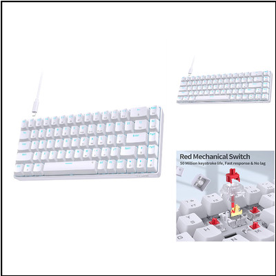 TMKB Mechanische Gaming Tastatur T68se 60 Prozent USB Kabel Anti Ghosting Q