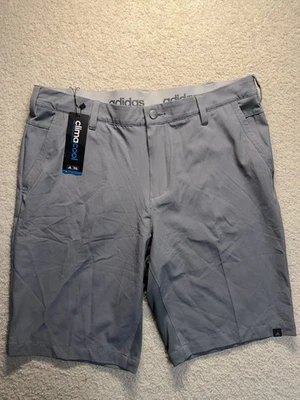 Adidas Shorts Mens 34 Gray Climalite Kansas Jayhawks Chino Pockets Performance - Image 1 of 4