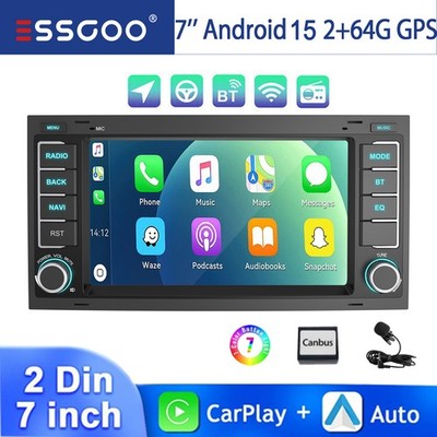 7'' Autoradio Für VW Touareg 7L Transporter T5 Multivan V Android 15 GPS NAVI SWC