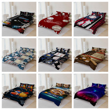 3D Baseball Palyer Letter Background Quilt Cover Duvet Cover Comforter set