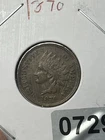 1870 indian head cent Vf Detail Shallow N