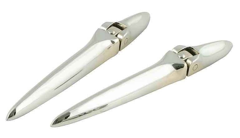 Triumph TR2, Triumph TR3 & 3A Chrome Boot Hinges 650023 & 650024