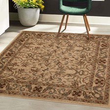 Indoor Area Rug, Jute Backed Rugs for Bedroom, Living/Dining Room, Office, En...