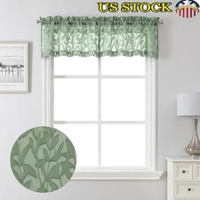 2 PCS Voile Sheer Curtains Semi Sheer Window Valance Rod Pocket Easy Care New