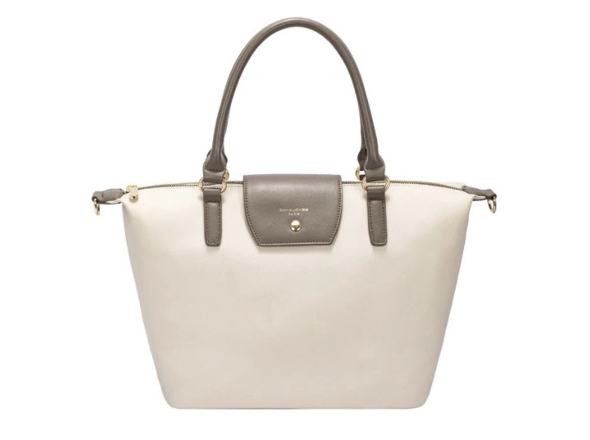 David Jones Women’s Tote Bag Detachable Shoulder Strap Faux Leather Handbag BNWT