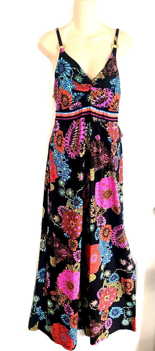 Trina Turk Electric Reef Maxi Dress Women's Swimwear Multi : XL