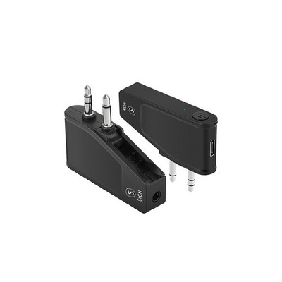 SiGN Flugzeugadapter fuer kabellose Kopfhoerer Bluetooth Transmitter Anschluss