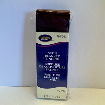 Wrights Satin Blanket Binding 2'' x 4.75yd - Seal Brown 794 092