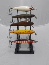Display Stand For 5 Lures For Creek Chub, Heddon  Shakespeare,  STAND ONLY