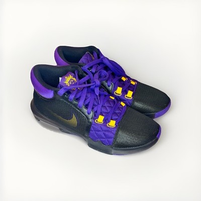 Nike LeBron Witness 8 Men\'s Basketball Shoes - Size 12 (EU 46) - Purple Color Nike LeBron Witness VIII 8 Lakers Black Purple FB2239 001  main image 2